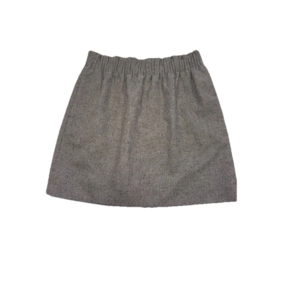 J. Crew Wool Blend Sidewalk Mini Skirt Weathered Tweed Knit Gray With Flecks 6